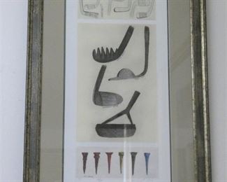 Signed Golf Theme Lithograph I 12/500