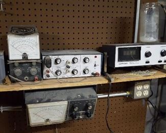 Vintage electronics testing equipment vacuum tube tester oscilloscopes
