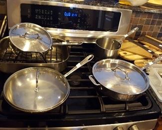All-Clad pots and pans
