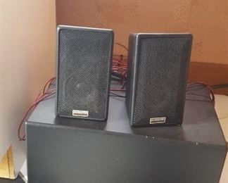 Audiophile bookshelf speakers and subwoofer