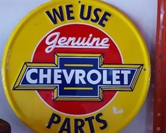 Reproduction Chevrolet parts tin sign