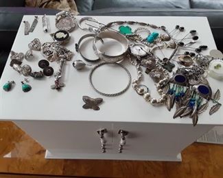 Costume jewelry some sterling silver