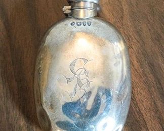 Sterling Victorian flask