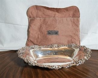 Sterling silver ornate bread tray