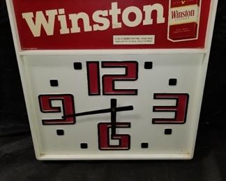 Winston Cigarettes' Clock 