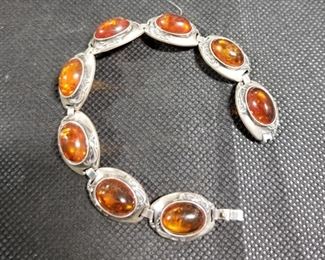Sterling and Stone Bracelet 