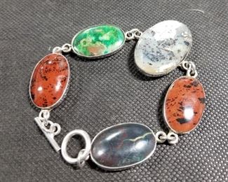 Sterling and Stone Bracelet 