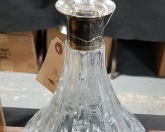 Sterling and Crystal Decanter 