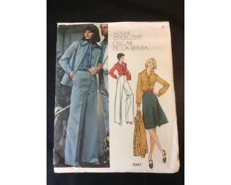 One pattern from a large lot of McCalls Simplicity Butterick and other patterns circa 1970's-80's