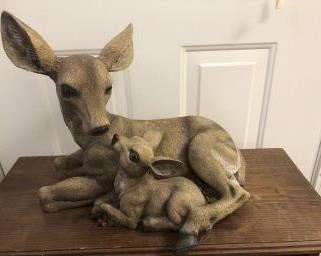 Resin Deer and Fawn