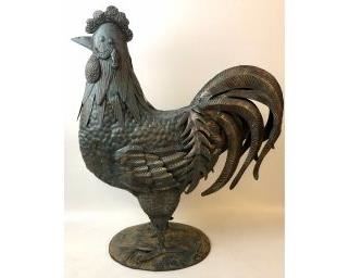 Large Metal Rooster