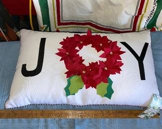 Edie Home Outdoor Joy Pillow $12.00 New but does have a mark on the right corner, did not try to get it out. 
