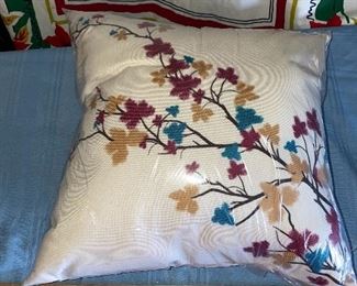 16X 16 Floral Throw Pillow in Sealed bag new $12.00