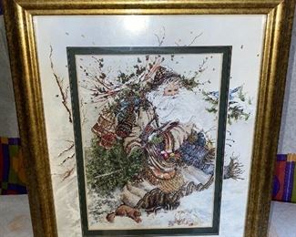 Framed Santa Art $14.00