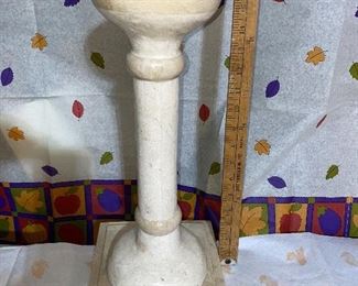 Ivory Stone Candlestick 16.5" Tall $25.00