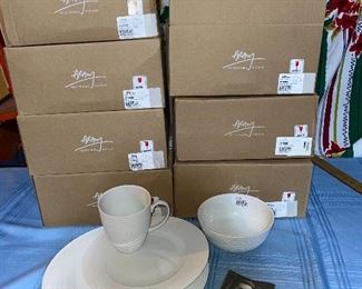 Michael Aram Wheat 27 Piece, 3 Full Four Piece Place Settings and 5 three-piece place settings, missing the dinner plates on these 5. New $250.00