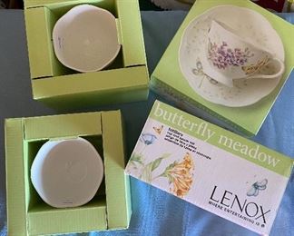 Lenox Butterfly Meadow Fritillary Cup and Saucer Set of 2 $20.00 for both