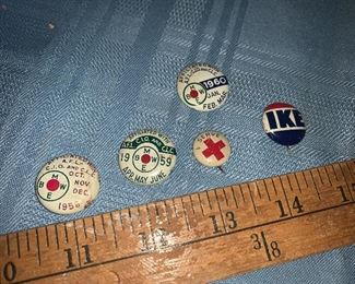 5 Vintage Buttons $10.00