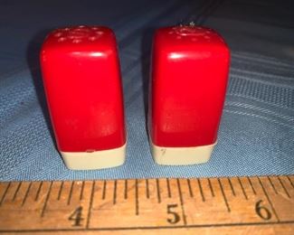 Storch & Stelling Grocery and Market Beecher IL Salt and Peppper Shakers $8.00