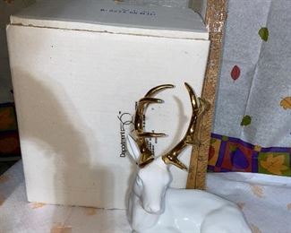 Dept. 56 White Deer with Gold Antlers $10.00