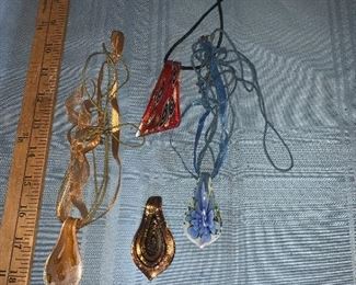 Venetian Glass Pendants Necklaces $20.00