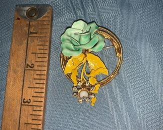 Light Green Flower Pin $6.00