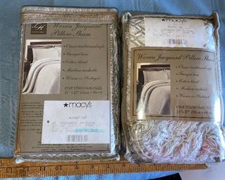 Lamont Home Woven Jacquard Pillow Sham Standard Set of 2 21X27 New $40.00 FOR BOTH new