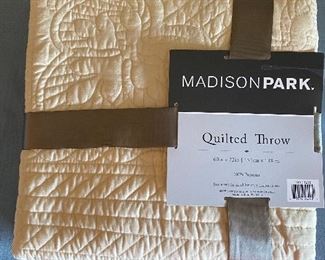 Madison Park Quilted Throw 60X72 Inches New $12.00