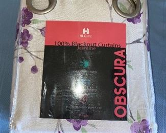 Obscura 100% Blackout Curtains in Jasmine 52X96 inches 2 Panels $18.00