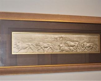 Beautifully Matted Lion Art.