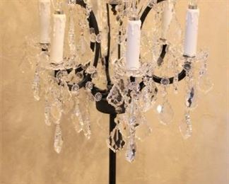 Restoration Hardware, Rococo Iron and Crystal Table Lamp.