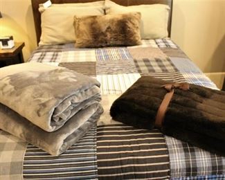 Restoration Hardware and Pottery Barn bedding is for sale.  The headboard and nightstand are not.