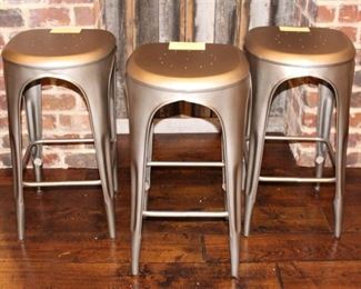 Restoration Hardware Stools, 16" Square x 30" 1/2" H.