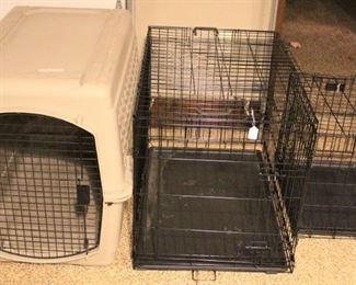 Large and small dog crates
