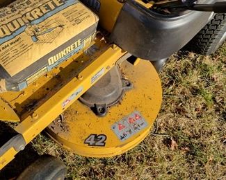 Hustler Raptor 42 inch ZTR with bagging system.
Shed kept. Starts, runs, cuts as it should.