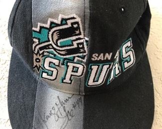 Spurs cap signed by “Ice” George Gervin