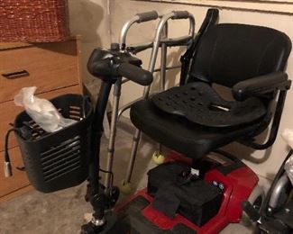 Motorized assistive scooter