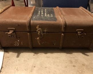 XL vintage travel trunk