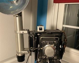 Graflex Land Camera with Flash and Extras