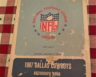 Vintage Original 1967 Dallas Cowboys Autograph Book