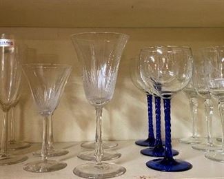 JUST A SMALL COLLECTION OF THE WINE GLASSES WE HAVE.