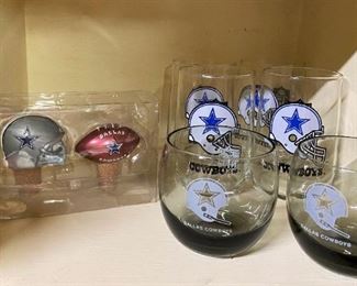 EARLY DALLAS COWBOY'S COLLECTIBLE TUMBLERS 
