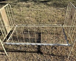 ANTIQUE IRON BABY CRIB