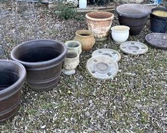 WE HAVE A LARGE COLLECTION OF PLANTERS POTS