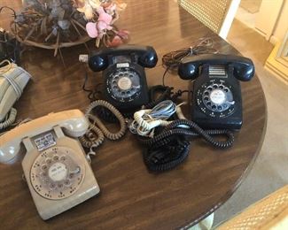 Vintage rotary phones