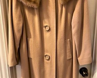 ANOTHER VINTAGE COAT.  THIS ONE IS CASHMERE WITH A MINK COLLAR.