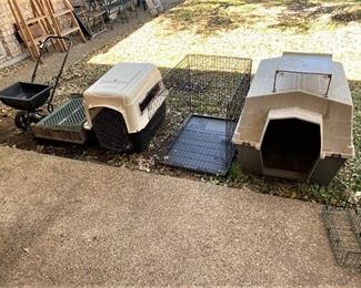 DOG HOUSES AND CRATES.