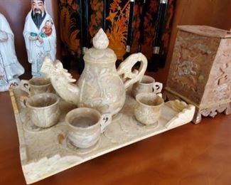 Decorative Asian style tea set 