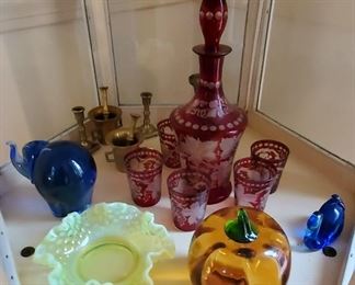 Vintage and Antique Decorative Glass pieces