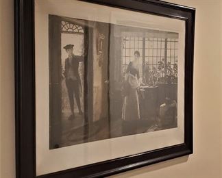 The Welcome Guest. Antique engraving